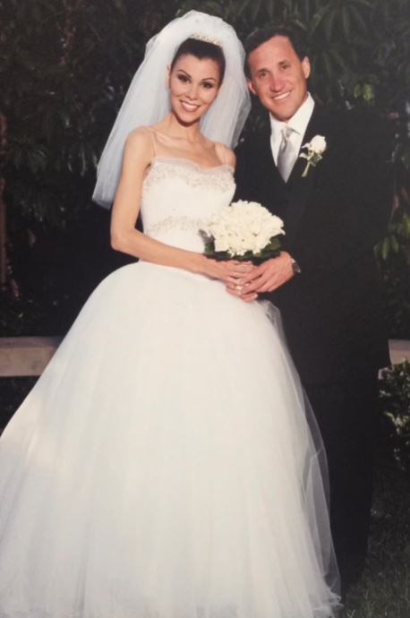 Collette Dubrow with her parents Heather Dubrow and Terry Dubrow on their wedding day